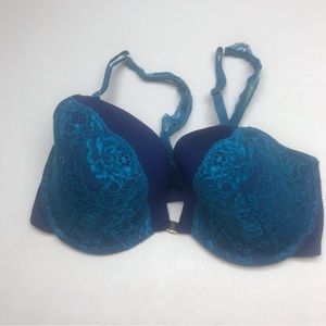 Adore Me NAVY/TEAL Plunge, 36DD. *P1069